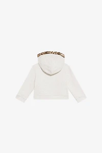 Ivory Sweatshirt with Jaguar Skin Details