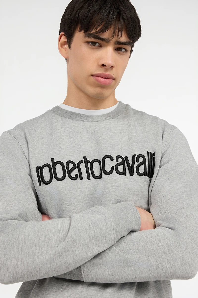 Grey Sweatshirt with Logo