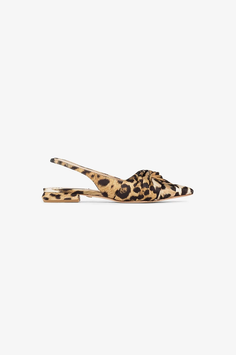 Le Pettegole slingback with Jaguar print