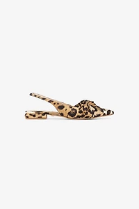 Le Pettegole slingback with Jaguar print