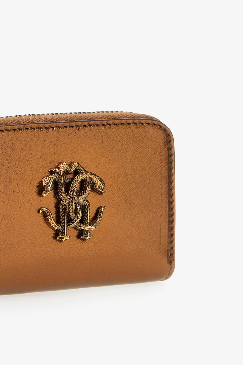 Small wallet with Monogram RC and zip