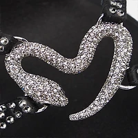 Sandals With Rhinestones And Bejeweled Snake