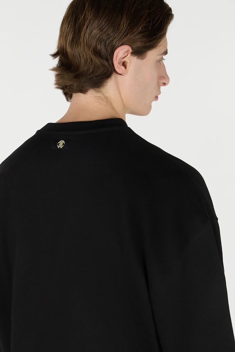 Sweatshirt With Mirror Snake Monogram Embroidery