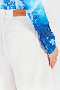 Wide Leg Denim Trousers