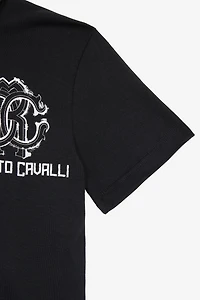 Tiger Skin Polo-Shirt With RC Monogram And Logo