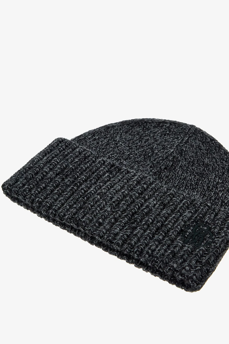 Grey Wool Cashmere Blend Hat With Monogram Rc