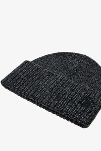 Grey Wool Cashmere Blend Hat With Monogram Rc