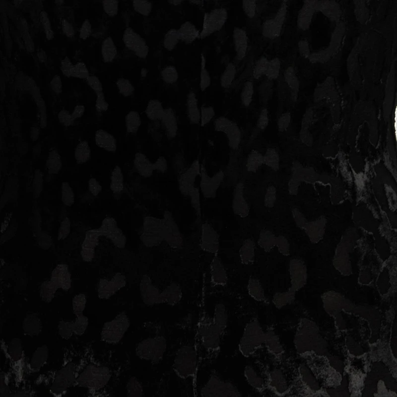 Long Black Dress With Jaguar Skin Pattern
