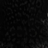 Long Black Dress With Jaguar Skin Pattern