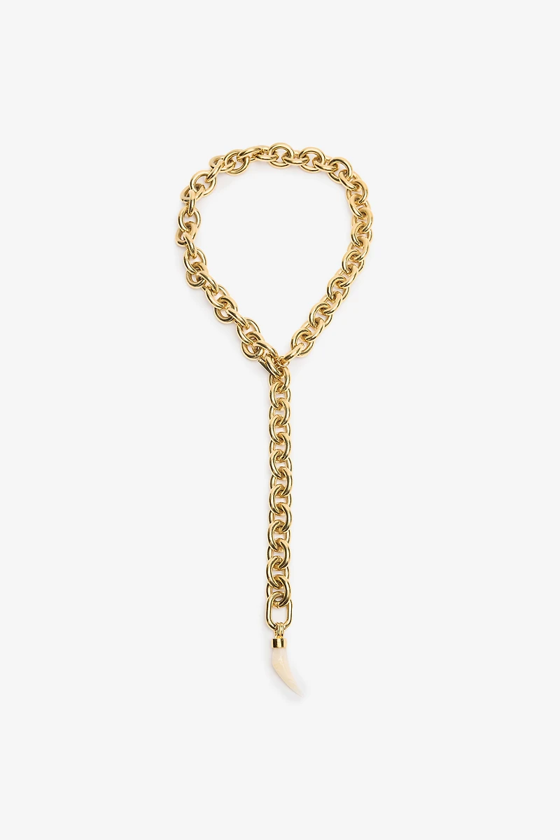 Necklace With Fang Charm