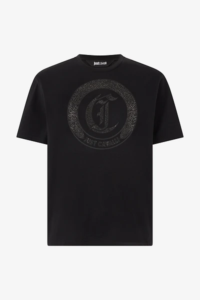T-Shirt With Mini-Studded Logo