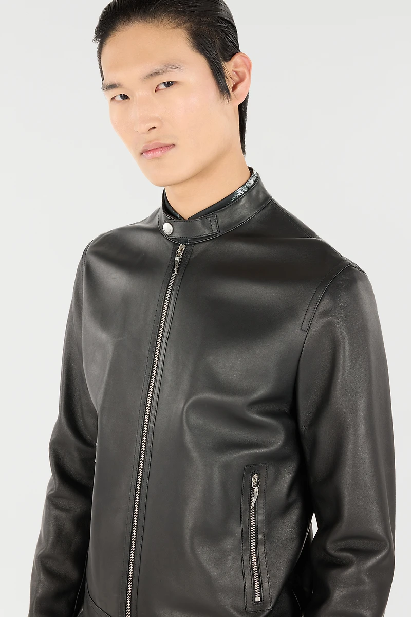 Biker Jacket With Fang Details