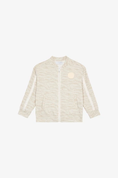 Zip-Up Sweatshirt With Tiger Skin Print