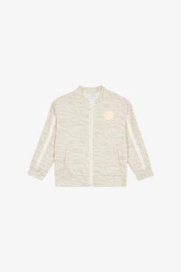 Zip-Up Sweatshirt With Tiger Skin Print