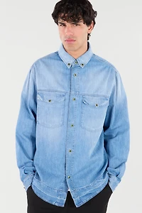 Denim Shirt With Jewel Buttons