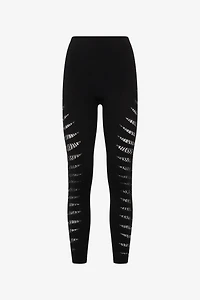Leggings with Perforated Python Pattern