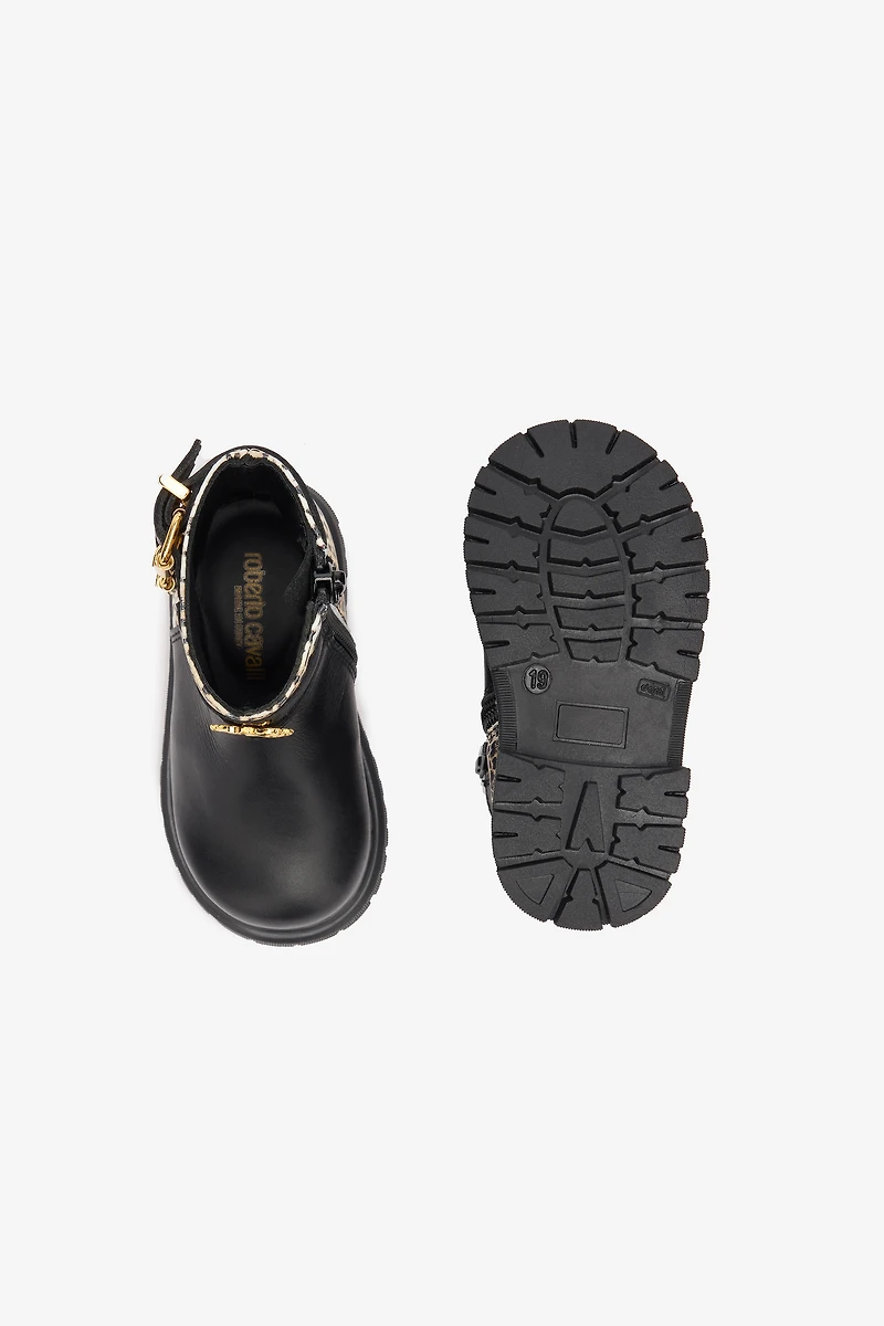 Boots With Buckles And Jaguar Skin Inserts