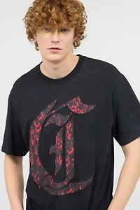 T-Shirt With JC Monogram Patch