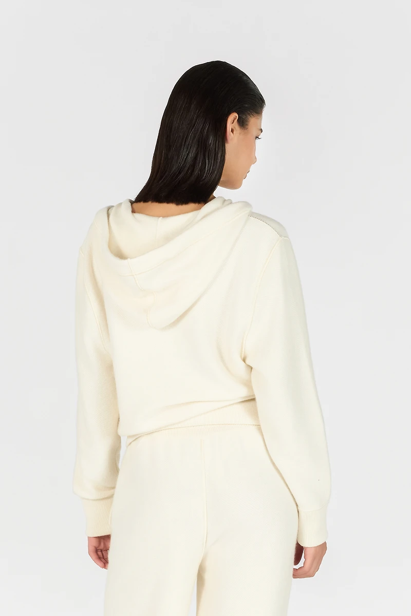 Knitted zip-up sweatshirt