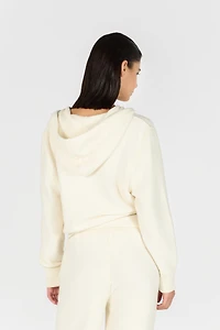 Knitted zip-up sweatshirt