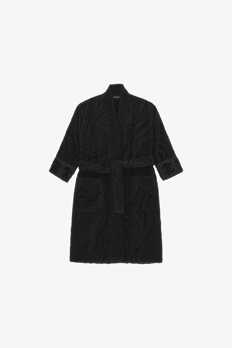 Crystal Snakes terry cotton bathrobe