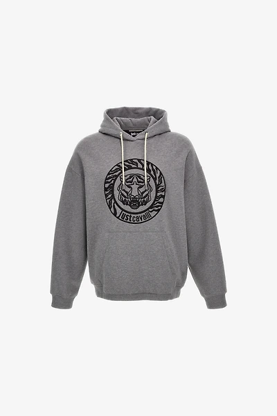 Just Cavalli Tiger Logo Front-Pocket Sweatshirt