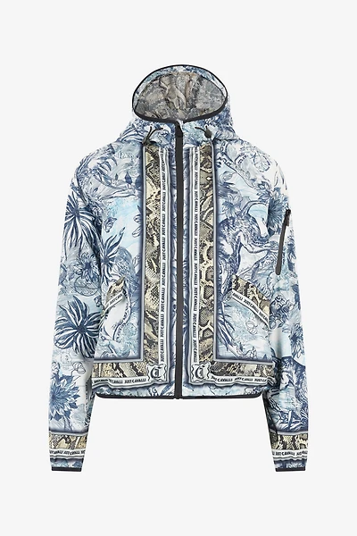 Jungle-Print Hooded Jacket