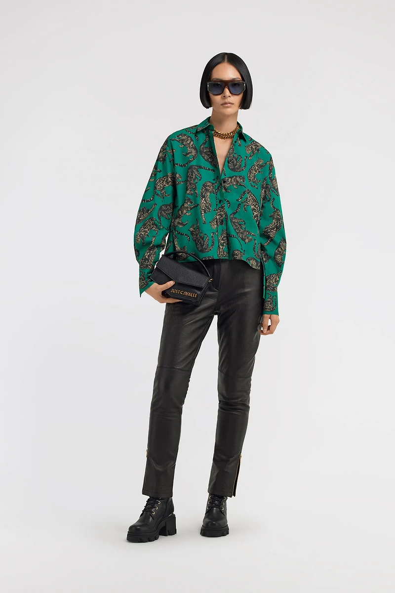 Just Cavalli leather pants