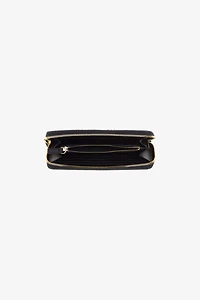 Logo-print leather wallet