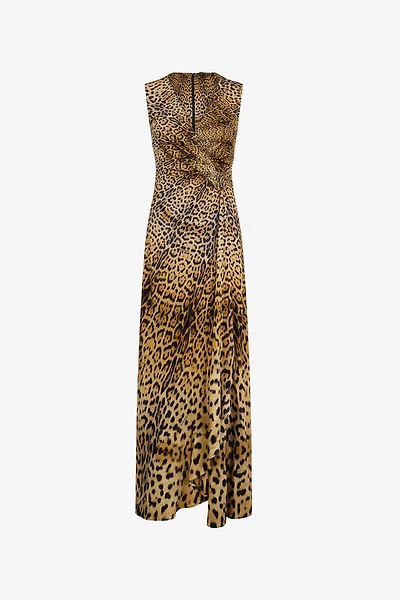 Long Dress with Jaguar Skin Print