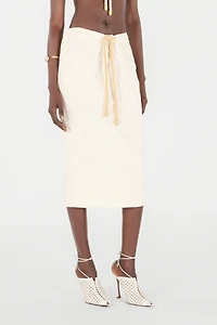 Midi Skirt with Drawstring