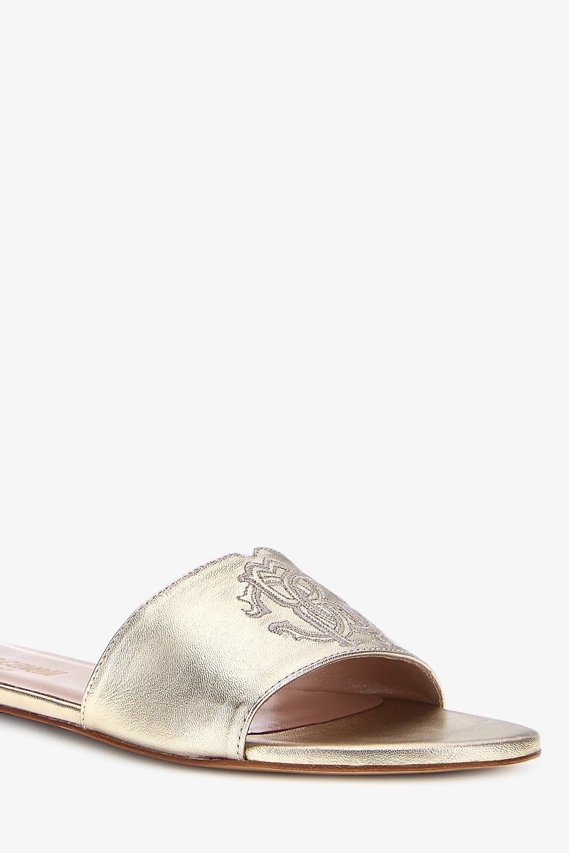 RC logo sandals