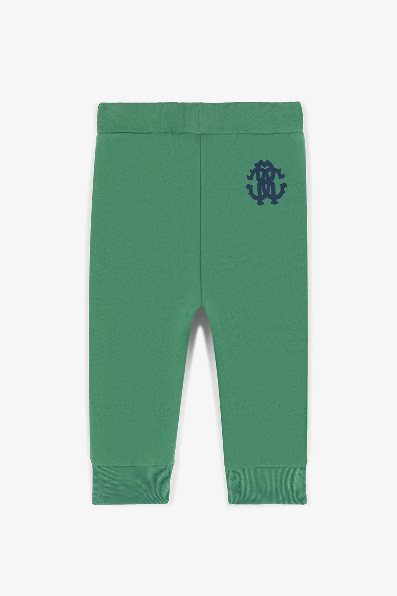 RC Monogram-Print Cotton Sweatpants