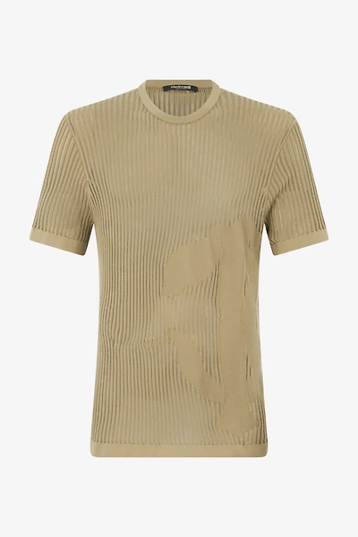 Openwork Knit T-Shirt