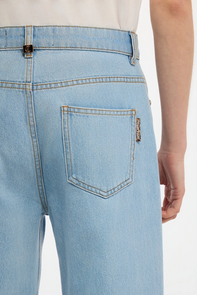 Light Wash Culotte Jeans