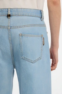 Light Wash Culotte Jeans