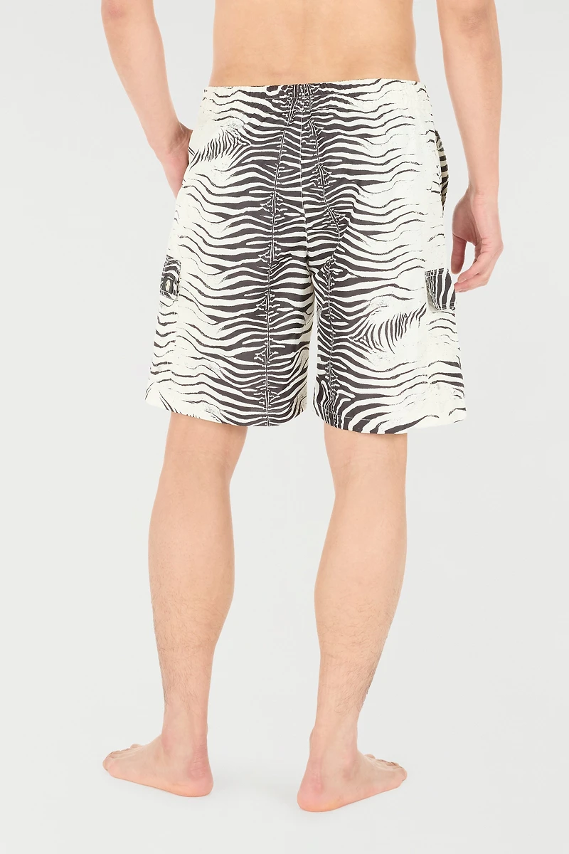 Zebra-Print Swim Shorts