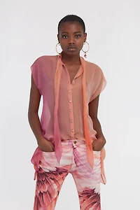 Shirt with Bow Detail