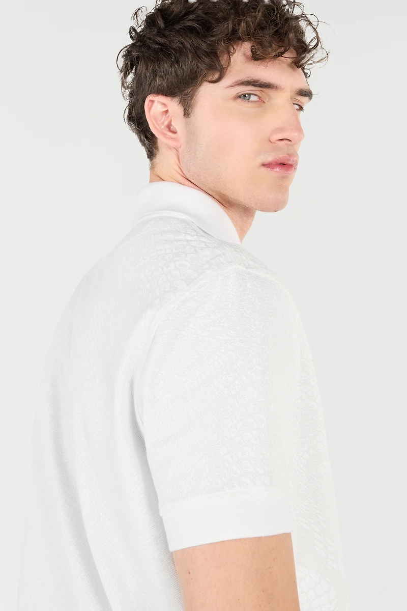 Snake Scale-Print Polo