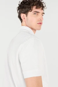 Snake Scale-Print Polo