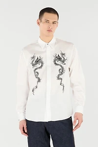 Cotton Shirt With Dragons
