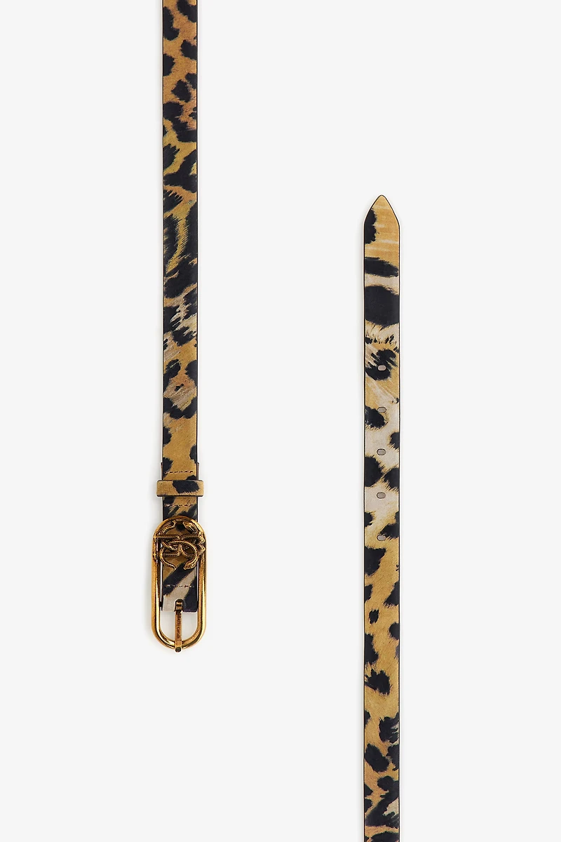 Leather belt with Monogram Mirror Snake