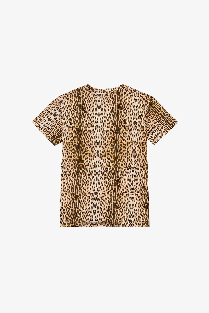 T-Shirt With Jaguar Skin Print