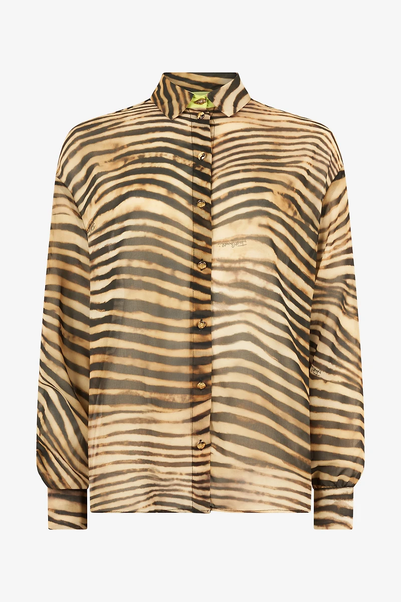 Shirt With Tiger Skin Print