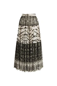 LA Tigresse reptilla pleated skirt