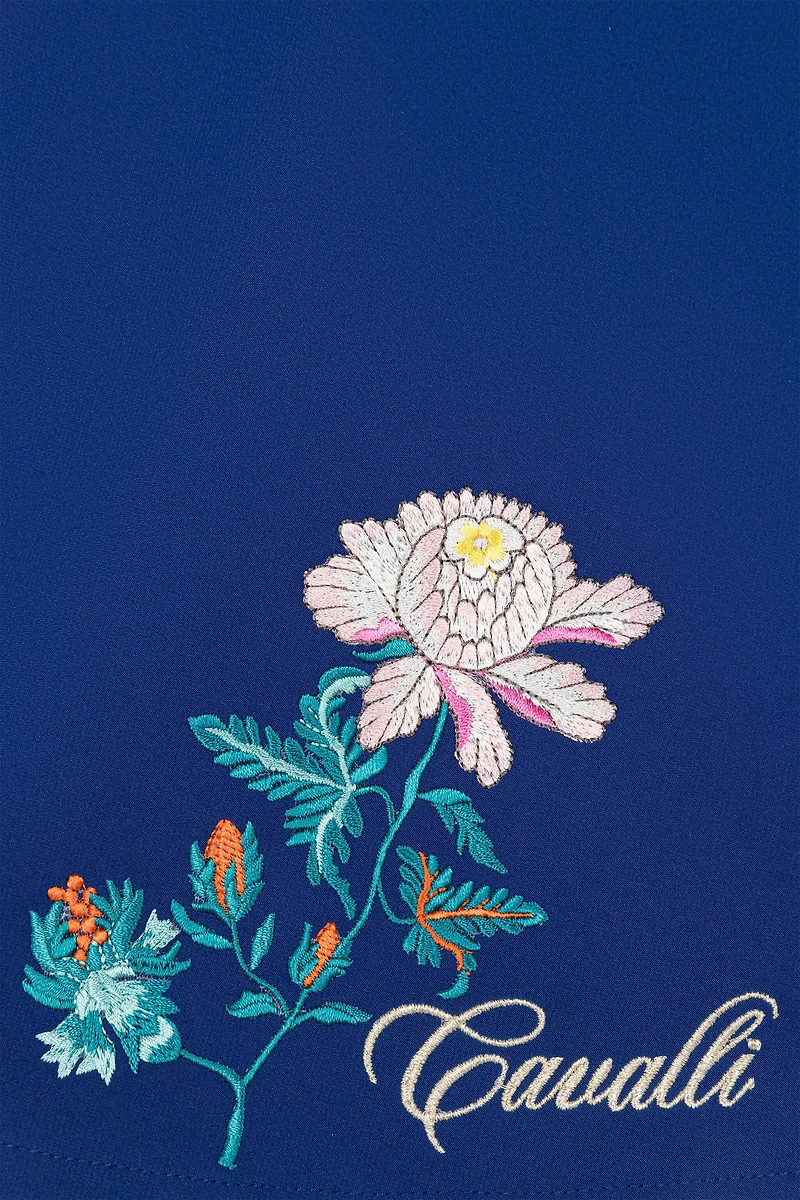 Floral-Embroidered Skirt