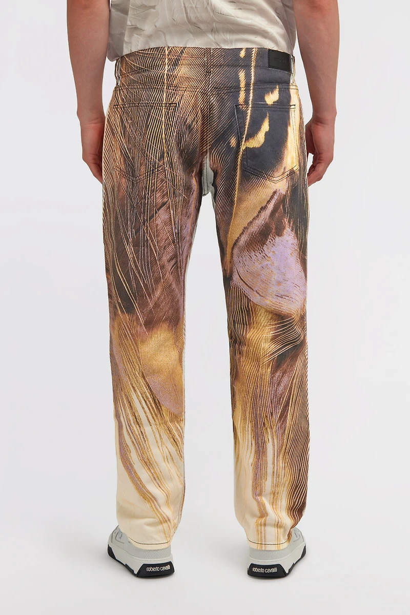 Savage print jeans