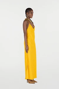 Long Dress With Mirror Snake Monogram