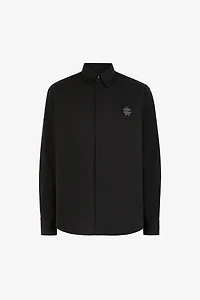 Embroidered-logo cotton shirt