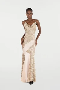 Long Slip Dress With Leopard Print Pattern
